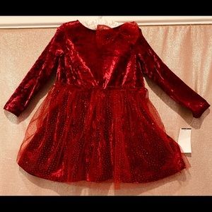 Holiday Fancy Red Dress Size 2T NWT